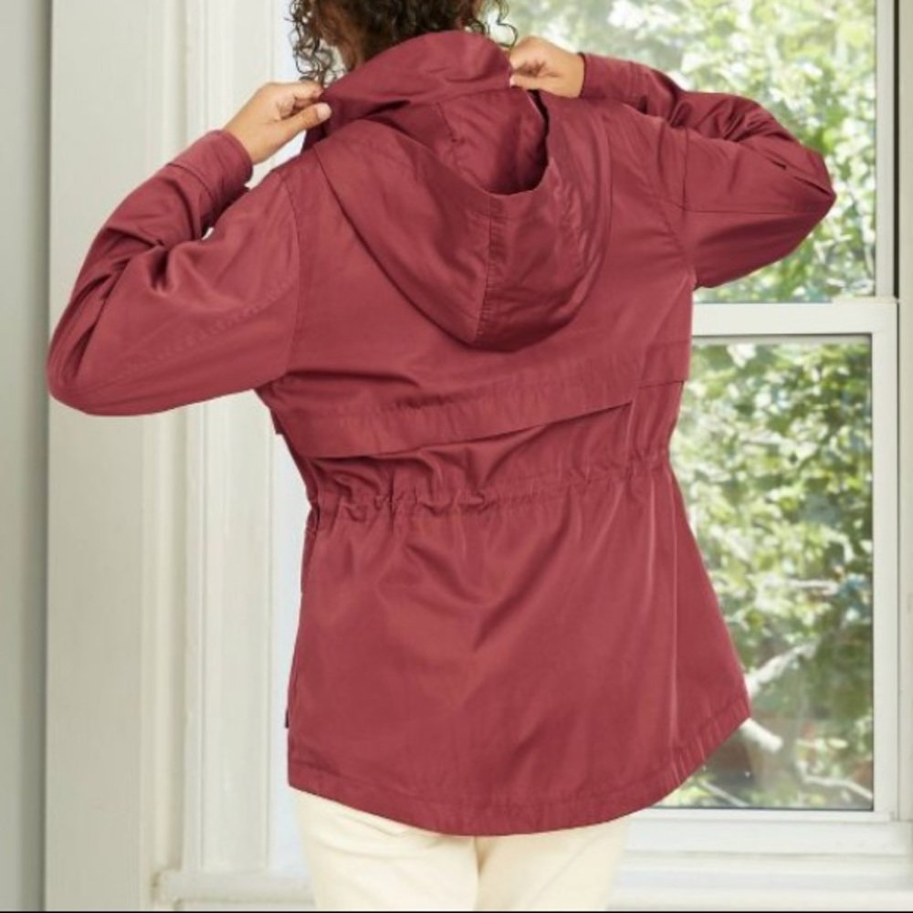 New! Utility Rain Jacket With Hide Away Hood - Picture 2 of 10